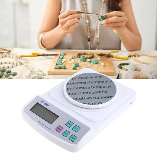 Vista 6 de 17.64 oz x 0.00 oz digital de alta precisión laboratorio balanza analítica balanza pantalla LCD balanzas de laboratorio compactas precisión pesa