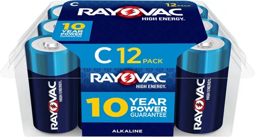 SpectrumRayovac - Paquete de 12 baterías "C" de alcalino máximo. 814-12PPK, 814-12PPK, 12, C, 1, 1
