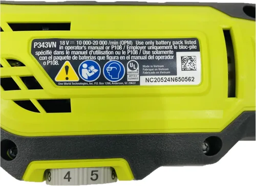 Vista 4 de RYOBI Multiherramienta oscilante inalámbrica de 18 voltios, P343 (herramienta desnuda) (sin embalaje al por menor, empaquetado a granel)