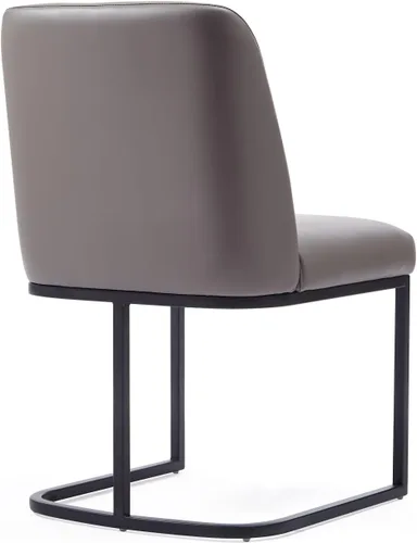 Vista 4 de Dining Chairs for Room, Table & Seating Chair Sets Kitchen - Modern Upholstered Faux Leather Dining Room Chairs with Metal Base, Fully Assembled,Grey