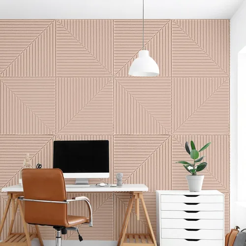 Vista 3 de Art3d Paquete de 6 paneles de pared acústicos autoadhesivos para decoración del hogar, paneles insonorizados de 24 x 24 pulgadas para oficina
