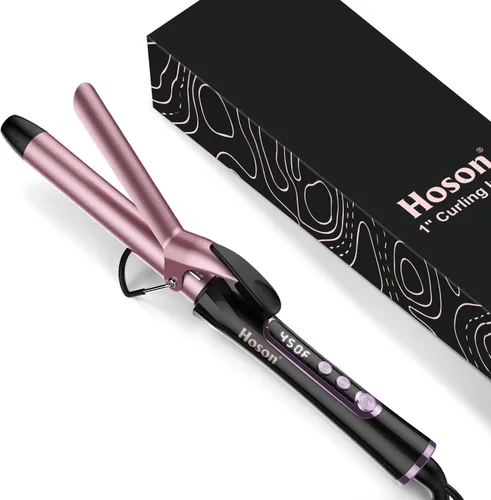Vista 15 de Rizador de 1/2 pulgada para cabello corto, rizador de pelo de doble voltaje de cerámica, varita rizadora profesional de turmalina (oro rosa)