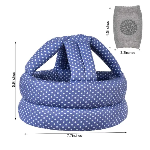Vista 8 de TORASO Casco de bebé, casco de bebé para gatear, gorro de parachoques con cojín de cabeza, protector suave para niños pequeños que aprenden a