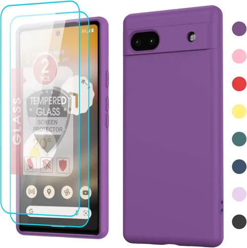 Vista 13 de LeYi Funda para Google Pixel 6A, Funda para Google Pixel 6A [6.1"] con Paquete de 2 Protectores de Pantalla de Vidrio Templado, Funda de Silicona