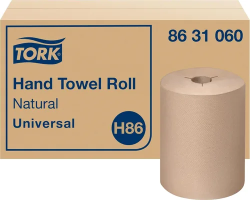 Vista 17 de Tork Rollo de toalla de mano de papel blanco H80, universal, 100% fibra reciclada, 6 rollos x 800 pies, 8031900