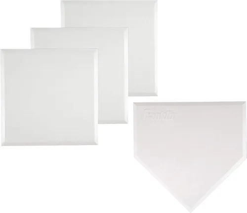 Franklin Sports MLB - Juego de bases de béisbol bases de goma para béisbol + sóftbol con placa de casa Béisbol portátil para patio trasero,