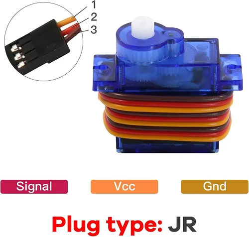Vista 3 de FEETECH FS90R 360 grados de rotación continua micro servo motor 0.32 oz servo para RC helicóptero avión coche barco robot controles