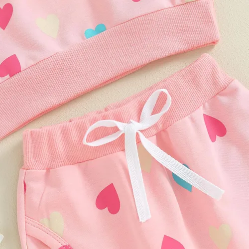 Vista 4 de WONGCHOlCE Conjunto de ropa para bebé niña, 3 piezas, sudadera de manga larga, pantalones, diadema, ropa de otoño e invierno