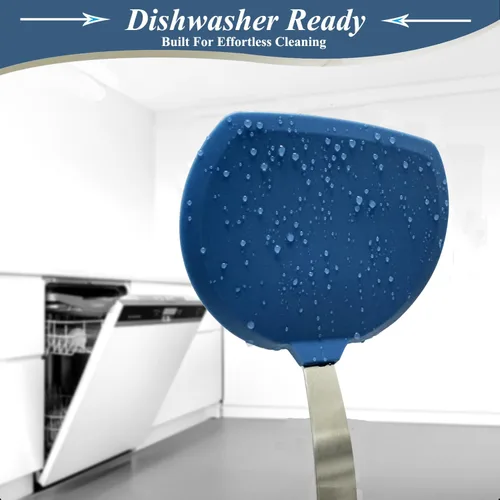 Vista 6 de Tenta Kitchen Espátula de silicona para tortitas y panqueques para cocinar y hornear - Espátula de huevo de goma resistente al calor de 600°F