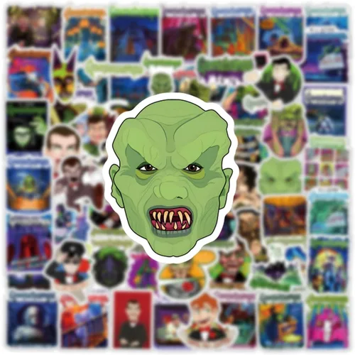 Vista 3 de 65 calcomanías de piel de gallina, de suspenso de terror, estética, impermeable, calcomanías de vinilo para botella de agua, laptop, teléfono