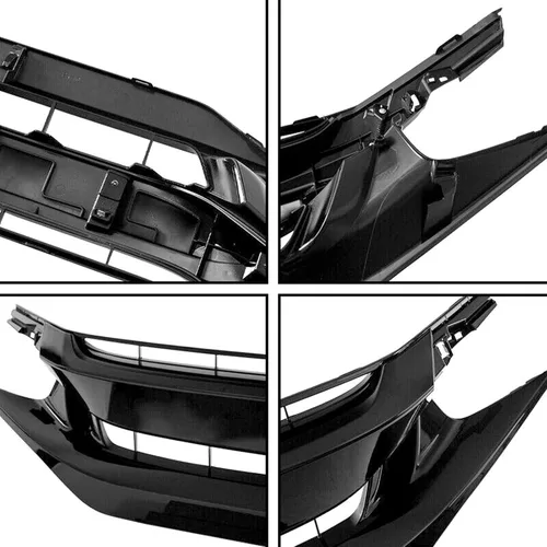 Vista 8 de YLT AUTO Rejilla delantera de malla negra mate para defensa delantera Compatible con Honda Civic 2019 2020 2021