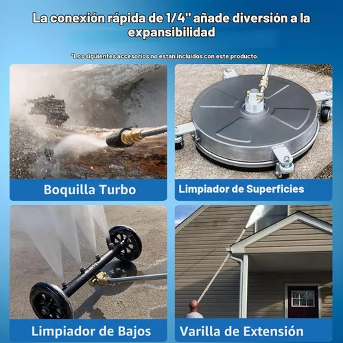 Vista 5 de 5000PSI - Lavadora a presión eléctrica resistente, incorporada en Amarillo