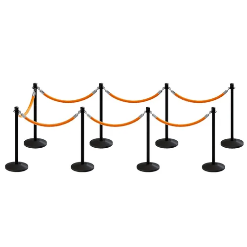 Vista 48 de CCW Kit de sujeción de poste y cuerda con 2 postes superiores de latón pulido y 1 cuerda de núcleo de algodón de terciopelo resistente azul oscuro