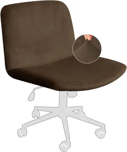 Vista 15 de NICEEC - Funda cruzada para silla, para oficina, escritorio, dormitorio, sin brazos Vanity Chair Cover,Spandex Stretch Slipcover,Computer Chair