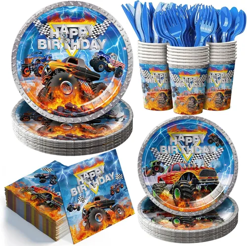 Vista 8 de 192 piezas de decoración de fiesta de cumpleaños para casa de muñecas, platos, servilletas, suministros de fiesta de casa de muñecas, vasos de papel