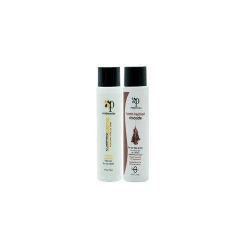 Vista 3 de Chocolate Medium Strength Keratin Treatment with Clarifying Shampoo 4oz by Smart Protection