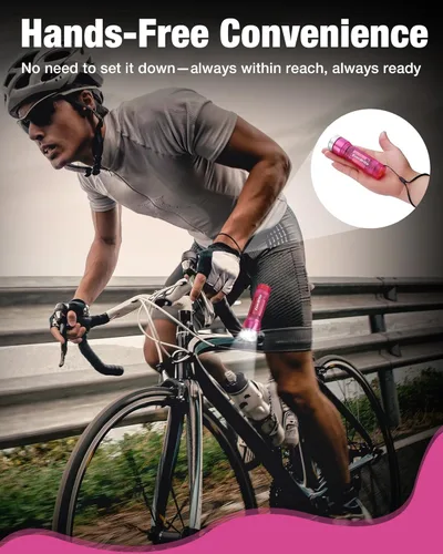 Vista 7 de Everbrite linterna mini, linterna LED con 3 modos, incluye 3 pilas AAA, linterna pequeña resistente al agua para emergencias y campamento, rosa