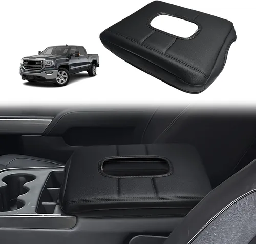 Vista 101 de Muslogy Funda para reposabrazos de consola central apta para Chevy Silverado/Tahoe y GMC Sierra/Yukon 2007-2013, cómoda almohadilla