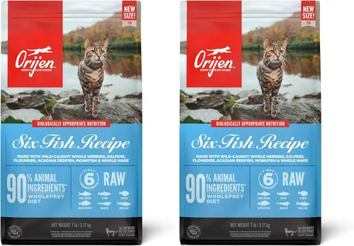Vista 12 de ORIJEN Fit & Trim - Comida seca para gatos sin granos, altas proteínas, premium, bolsa de 4 libras