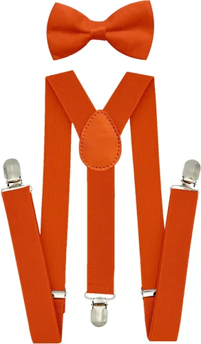 trilece Child Kids Boys Girls Suspenders Bow Tie Set Adjustable Y Back Toddler Baby Infant Suspender Bowtie