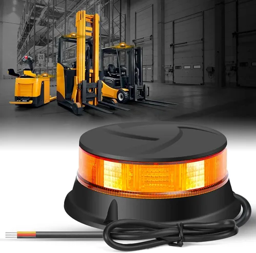 Vista 10 de DAYSEN Luz LED ámbar, luces estroboscópicas de emergencia intermitentes de 4.2 pulgadas, montaje magnético, luz de advertencia de seguridad