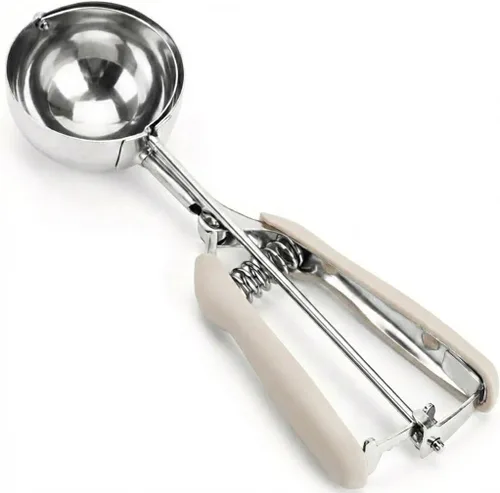 Vista 36 de Cuchara de Helado y Galletas de Acero Inoxidable - Capacidad de 5.3Tbsp/80ml/2.7oz, Liberación con Gatillo