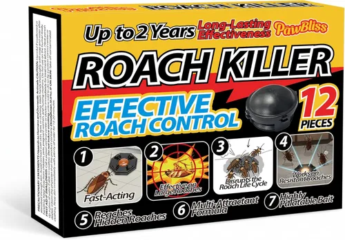 Vista 10 de Estaciones de cebo de infestación para interiores – Control de cucarachas grande, fórmula de orientación para nidos, diseño resistente a los niños