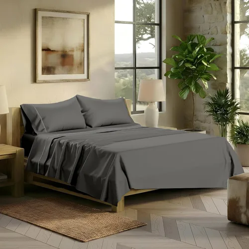 Vista 17 de TEXAS LINEN CO. Juego de 2 fundas de almohada tamaño queen de 100% algodón egipcio - Serie 2000 de lujo, fundas de almohada estándar/tamaño queen