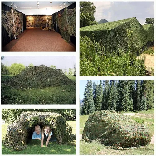 Vista 7 de Red de camuflaje personalizada de malla doble para caza, decoración de ciegas, patio, sombrilla para campamento fotográfico, granja, fábrica