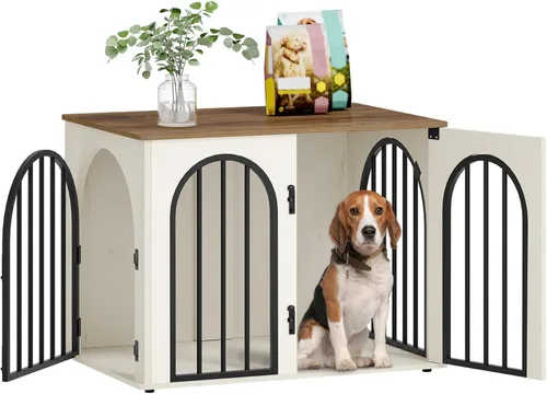 Vista 24 de Jaula de Madera para Perros de 26.8'', Muebles de Jaula para Perros de Interior, Jaula para Perros Pequeños, Jaulas de Servicio Pesado para Perros