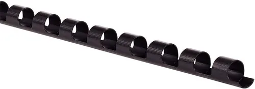 GBC Espinas de encuadernación/espirales/bobinas, 1/4" de diámetro, capacidad de 25 hojas, CombBind, negro, paquete de 25 (4090010)