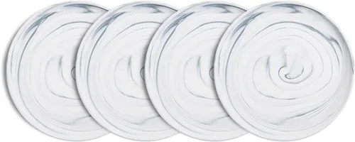 Vista 10 de Stone lain Brighton - Cuencos de porcelana marmolada, blanco mate y gris, 4 cuencos