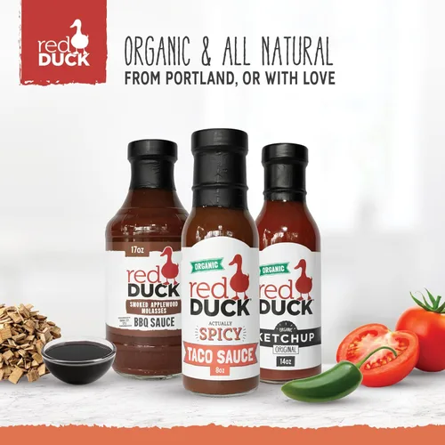 Vista 6 de Red Duck Salsa orgánica para tacos Actually Spicy, sin gluten, totalmente natural (picante, 8 onzas líquidas)