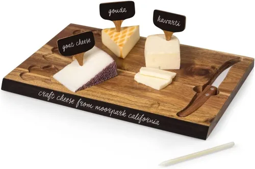 Vista 8 de PICNIC TIME NCAA NCAA - Juego de tablas de cortar y herramientas de queso de acacia Delio unisex para adultos