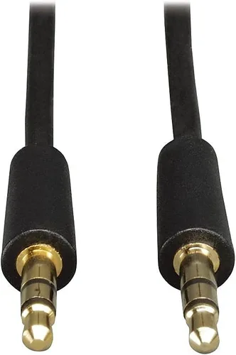 Vista 4 de Tripp Lite Mini cable de audio estéreo de 0.138 in para micrófonos, altavoces y auriculares (M/M) de 50 pies (P312-050)