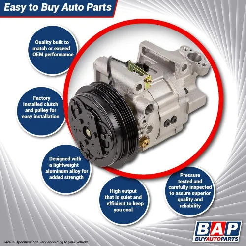 Vista 5 de Compresor de CA y embrague A/C para Honda Civic Si 2006 2007 2008 2009 2010 2011 - BuyAutoParts 60-02306NA NUEVO
