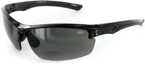 Vista 6 de Aloha Eyewear Gafas de sol bifocales polarizadas envolventes "Creekside", Negro mate con lente ámbar