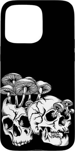 Vista 31 de Skull Goth Gothic Occult Emo Satanic Mushroom Skeleton Case for iPhone 17