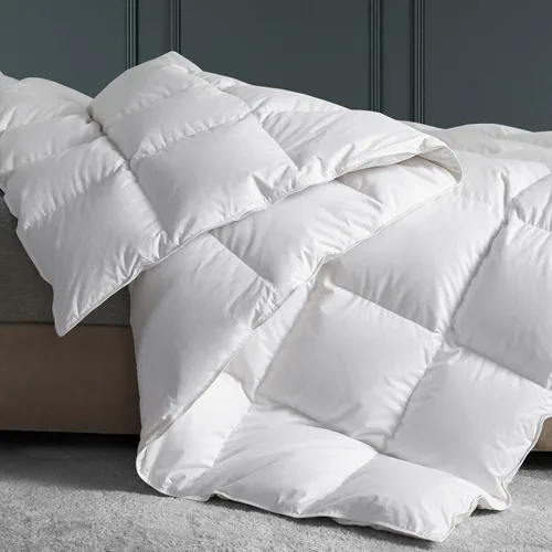 Vista 4 de C&W Edredón de plumón de ganso tamaño King, 106 x 90 pulgadas, 750+ potencia de relleno, carcasa 100% algodón, peso de relleno de 60 onzas