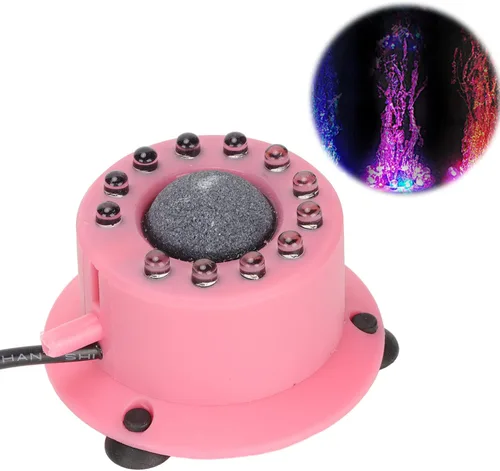 Vista 3 de Luz LED de burbuja para peces Multicolor Durable Air Bubbler Ventosa Ahorro de energía Luz de acuario