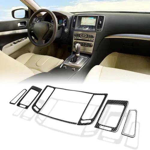 AeroBon Revestimiento interior de fibra de carbono real compatible con Infiniti G37 Sedan Coupe convertible 2008-2013, G35 2007-2008, G25 2011-2012,