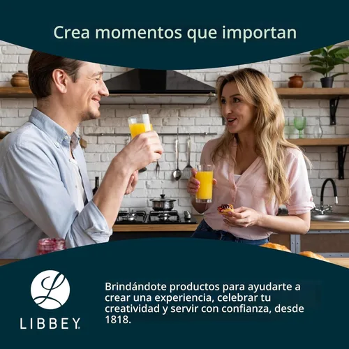 Vista 6 de Libbey Province - Juego de vasos altos y vasos rocks, elegante juego de cristalería, vasos altos para beber con líneas modernas, vasos para beber