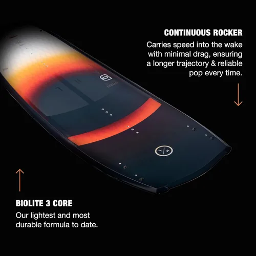 Vista 6 de Hyperlite Baseline Wakeboard + Remix Bindings Wakeboard Paquete - Perfecto para principiantes a ciclistas intermedios