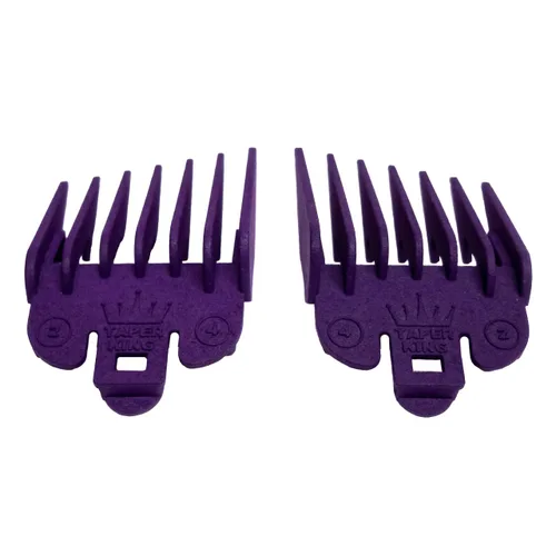 Vista 7 de Peines guía para cortar el cabello Taper King - ¡Desvanecimientos y cortes en punta a prueba de errores en casa! Amatista - #2 a #4 - ¡Compatible