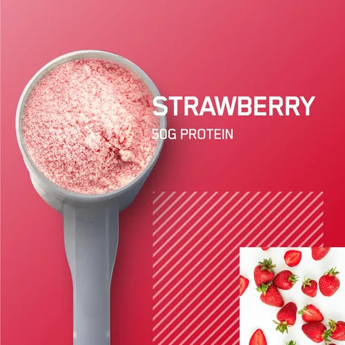 Vista 3 de Serious Mass Strawberry Proteína en polvo, ganador de peso, 12 libras