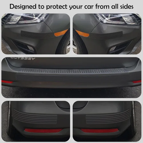 Vista 6 de Rubber Bond Protectores de parachoques de automóvil DIY 5 unidades – Protectores de parachoques de goma autoadhesivos fuertes para automóviles