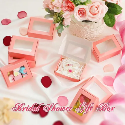 Vista 136 de Zonon 30 piezas de cajas de jabón para embalaje casero, mini cajas de regalo de papel kraft con ventana para panadería, caramelos, fabricación