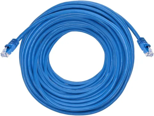 Vista 4 de Monoprice 100FT 24AWG Cat6 550MHz UTP Ethernet Cable de red de cobre desnudo - azul