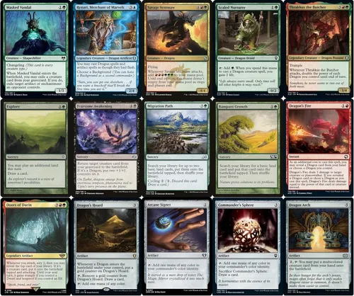 Vista 4 de Elite Commander Dragon Deck – 5 colores – El Ur-Dragon – EDH cEDH – 100 cartas – Magic Custom The Gathering Deck – Muy fuerte