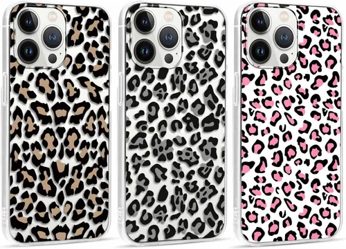 Vista 49 de Paquete de 3 Lindas Fundas con Estampado de Guepardo para iPhone 7/8/SE 2020/SE 2022 de 4.7", Fundas de Diseño Estético de Leopardo de Silicona